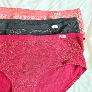 3 pairs of PINK Victoria Secret underwear, size Large